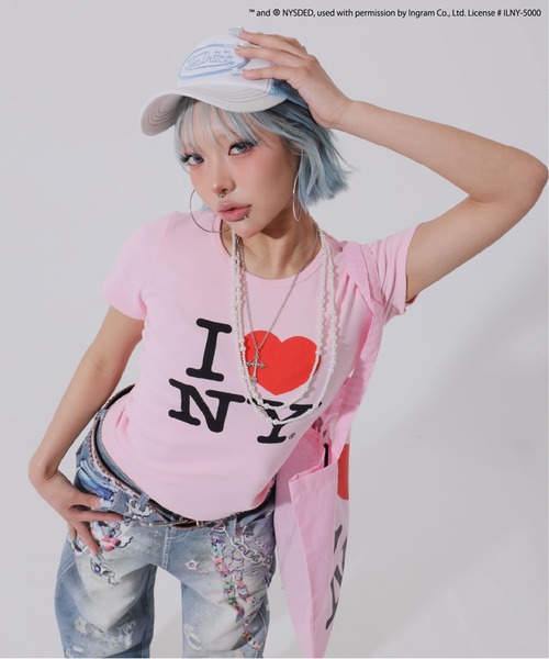 SPINNS(スピンズ)の「【I LOVE NY/アイラブニューヨーク】トートバック(トートバッグ・レディース・ブラック/ピンク/イエロー・ONESIZE)」の5枚目の写真