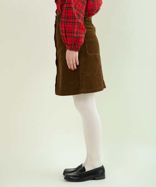 CHILD WOMAN(チャイルドウーマン)の「8Wコーデュロイ 前釦あきスカート(スカート・レディース・ダークブラウン・36/38)」の17枚目の写真