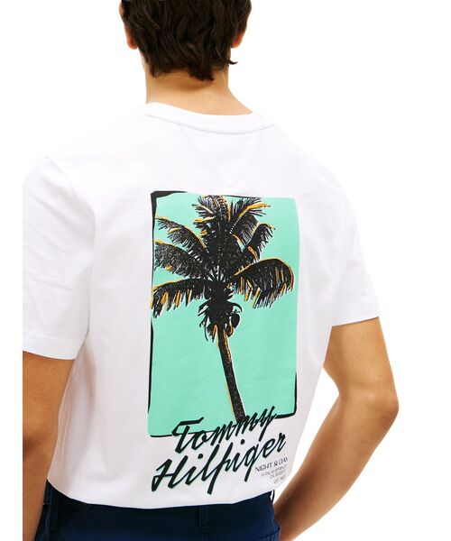 TOMMY HILFIGER(トミーヒルフィガー)の「パームフォトプリントショートスリーブTシャツ(Tシャツ/カットソー・メンズ・グリーン/ホワイト/ブラック・X-LARGE/LARGE/MEDIUM/SMALL)」の1枚目の写真