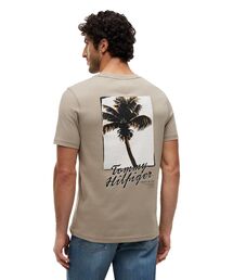 パームフォトプリントショートスリーブTシャツ