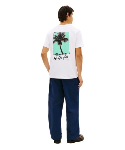 TOMMY HILFIGER(トミーヒルフィガー)の「パームフォトプリントショートスリーブTシャツ(Tシャツ/カットソー・メンズ・グリーン/ホワイト/ブラック・X-LARGE/LARGE/MEDIUM/SMALL)」の9枚目の写真