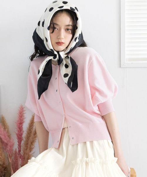 RAGEBLUE（レイジブルー）の「＜Bloomy Yarn Knit＞ショートドルマンカーディガン（カーディガン/ボレロ・レディース・ブラック/レッド/ピンク/ブルー・FREE）」の12枚目の写真