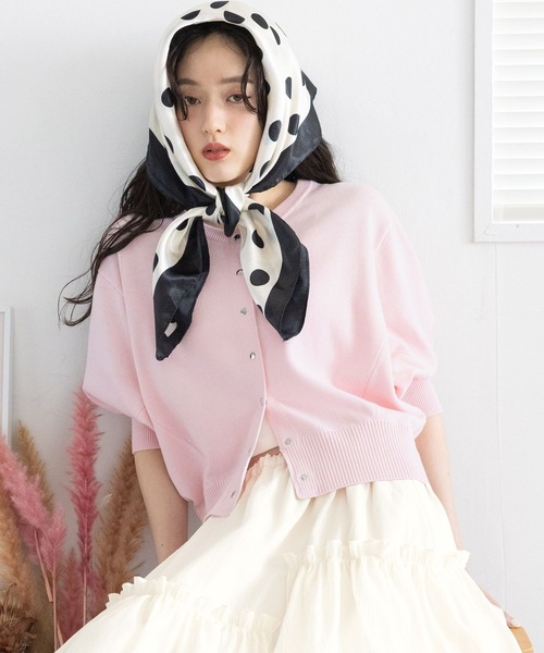 RAGEBLUE（レイジブルー）の「＜Bloomy Yarn Knit＞ショートドルマンカーディガン（カーディガン/ボレロ・レディース・ブラック/レッド/ピンク/ブルー・FREE）」の13枚目の写真