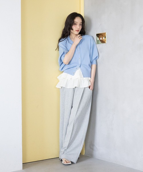 RAGEBLUE（レイジブルー）の「＜Bloomy Yarn Knit＞ショートドルマンカーディガン（カーディガン/ボレロ・レディース・ブラック/レッド/ピンク/ブルー・FREE）」の21枚目の写真