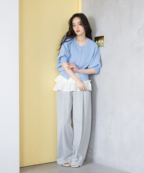 RAGEBLUE（レイジブルー）の「＜Bloomy Yarn Knit＞ショートドルマンカーディガン（カーディガン/ボレロ・レディース・ブラック/レッド/ピンク/ブルー・FREE）」の22枚目の写真