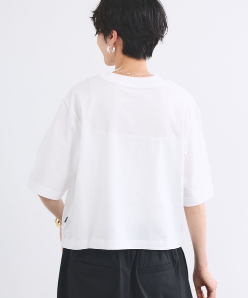 BARNYARDSTORM(バンヤードストーム)の「【New Balance】ニューバランス / クルーTシャツ(Tシャツ/カットソー・レディース・ホワイト/スカイブルー・1/2)」の6枚目の写真