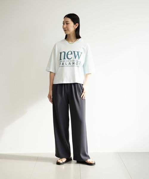 BARNYARDSTORM(バンヤードストーム)の「【New Balance】ニューバランス / クルーTシャツ(Tシャツ/カットソー・レディース・ホワイト/スカイブルー・1/2)」の15枚目の写真