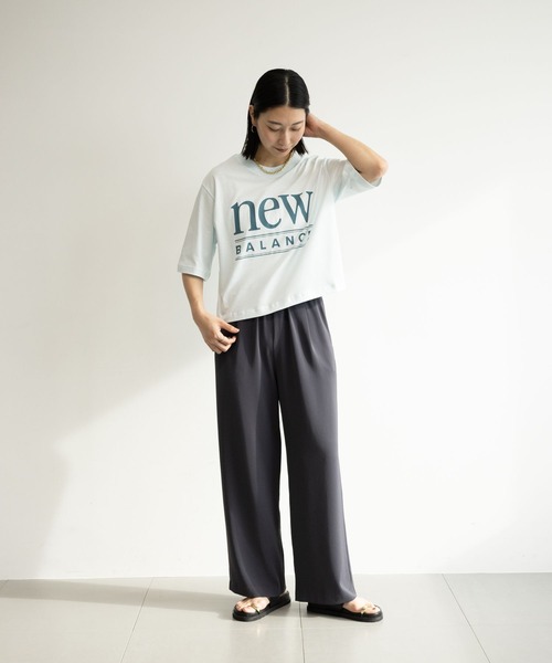 BARNYARDSTORM(バンヤードストーム)の「【New Balance】ニューバランス / クルーTシャツ(Tシャツ/カットソー・レディース・ホワイト/スカイブルー・1/2)」の17枚目の写真