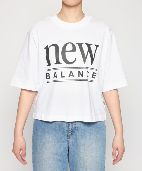BARNYARDSTORM(バンヤードストーム)の「【New Balance】ニューバランス / クルーTシャツ(Tシャツ/カットソー・レディース・ホワイト/スカイブルー・1/2)」の18枚目の写真