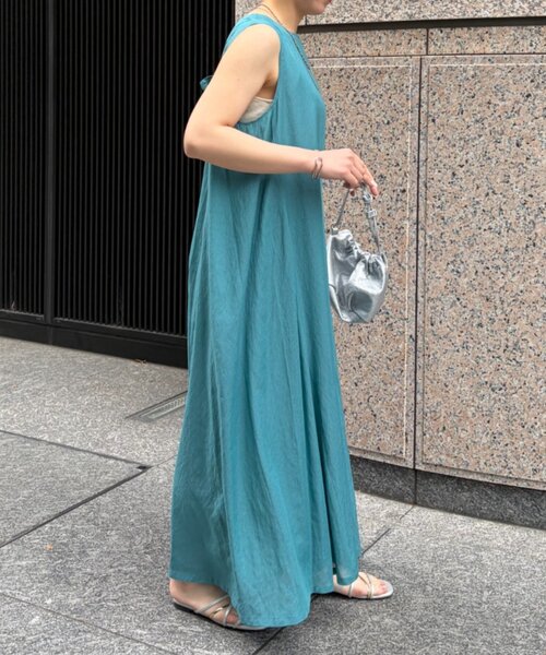 Jena espace merveilleux(ジェナ エスパスメルヴェイユ)の「【着てないぐらい軽い!?】2WAYリボンシアーワンピース(ワンピース・レディース・ライトグレー/グリーン/レッド/ブラック・FREE)」の7枚目の写真