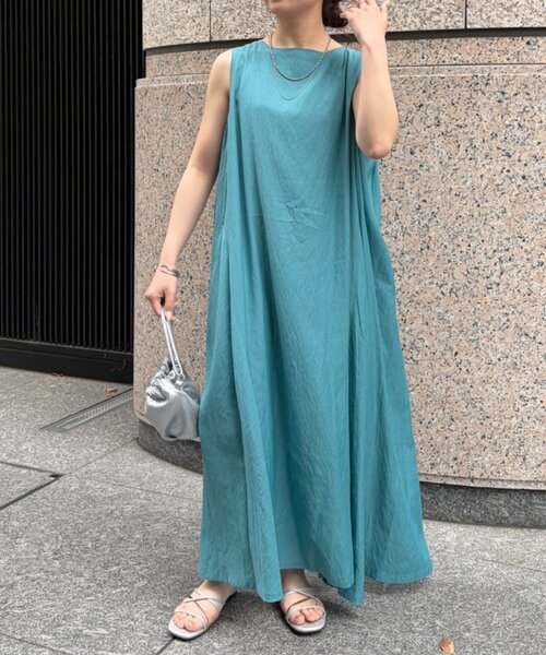 Jena espace merveilleux(ジェナ エスパスメルヴェイユ)の「【着てないぐらい軽い!?】2WAYリボンシアーワンピース(ワンピース・レディース・ライトグレー/グリーン/レッド/ブラック・FREE)」の8枚目の写真