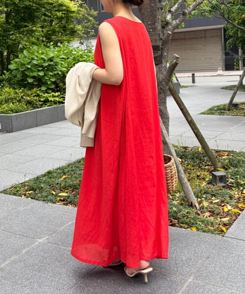 Jena espace merveilleux(ジェナ エスパスメルヴェイユ)の「【着てないぐらい軽い!?】2WAYリボンシアーワンピース(ワンピース・レディース・ライトグレー/グリーン/レッド/ブラック・FREE)」の17枚目の写真