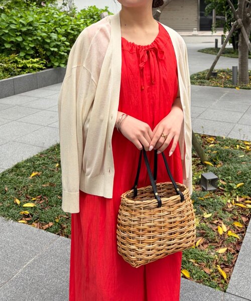 Jena espace merveilleux(ジェナ エスパスメルヴェイユ)の「【着てないぐらい軽い!?】2WAYリボンシアーワンピース(ワンピース・レディース・ライトグレー/グリーン/レッド/ブラック・FREE)」の18枚目の写真