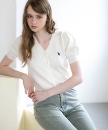 U.S. POLO ASSN. | 【U.S. POLO ASSN.】clear 別注 パフスリーブ半袖コンパクトニットカーディガン(ニット/セーター)