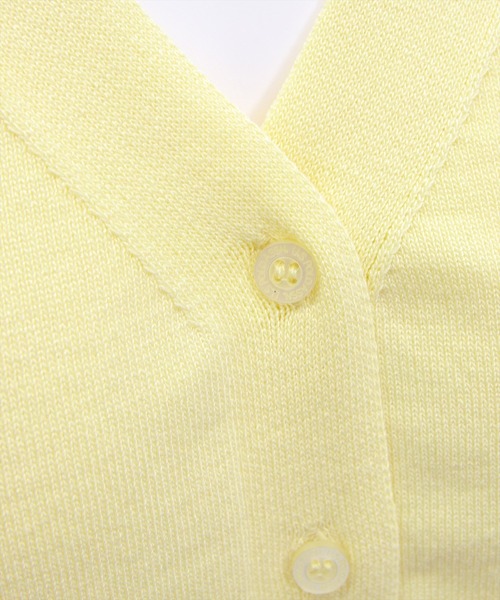 U.S. POLO ASSN.(ユーエスポロアッスン)の「【U.S. POLO ASSN.】clear 別注 パフスリーブ半袖コンパクトニットカーディガン(ニット/セーター・レディース・イエロー系その他/アイボリー/ネイビー・F)」の16枚目の写真