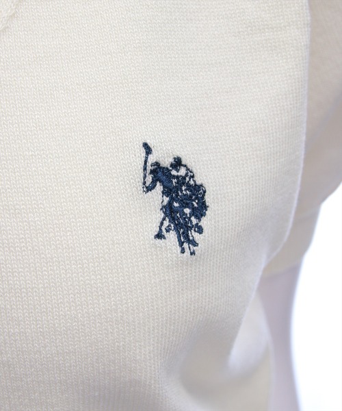 U.S. POLO ASSN.(ユーエスポロアッスン)の「【U.S. POLO ASSN.】clear 別注 パフスリーブ半袖コンパクトニットカーディガン(ニット/セーター・レディース・イエロー系その他/アイボリー/ネイビー・F)」の13枚目の写真