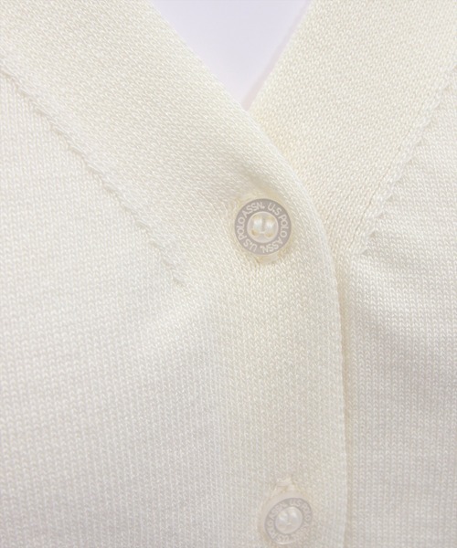 U.S. POLO ASSN.(ユーエスポロアッスン)の「【U.S. POLO ASSN.】clear 別注 パフスリーブ半袖コンパクトニットカーディガン(ニット/セーター・レディース・イエロー系その他/アイボリー/ネイビー・F)」の17枚目の写真