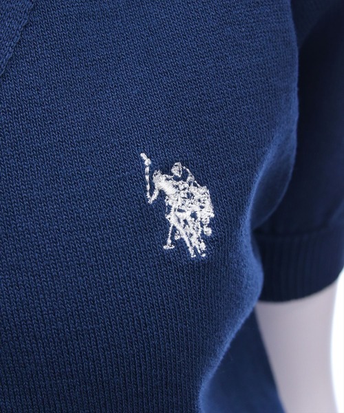 U.S. POLO ASSN.(ユーエスポロアッスン)の「【U.S. POLO ASSN.】clear 別注 パフスリーブ半袖コンパクトニットカーディガン(ニット/セーター・レディース・イエロー系その他/アイボリー/ネイビー・F)」の14枚目の写真