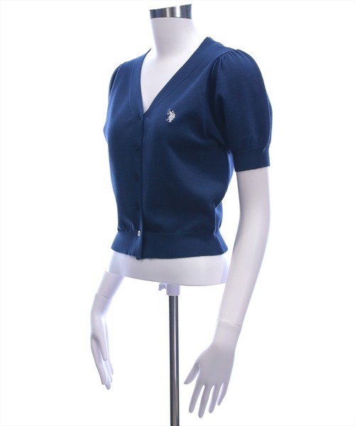 U.S. POLO ASSN.(ユーエスポロアッスン)の「【U.S. POLO ASSN.】clear 別注 パフスリーブ半袖コンパクトニットカーディガン(ニット/セーター・レディース・イエロー系その他/アイボリー/ネイビー・F)」の19枚目の写真