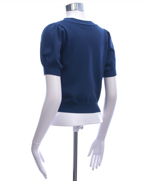 U.S. POLO ASSN.(ユーエスポロアッスン)の「【U.S. POLO ASSN.】clear 別注 パフスリーブ半袖コンパクトニットカーディガン(ニット/セーター・レディース・イエロー系その他/アイボリー/ネイビー・F)」の21枚目の写真