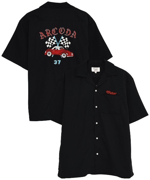 SILVER BULLET(シルバーバレット)の「『ALCARZA/アルカーザ』バック刺繍半袖ボーリングシャツ(Tシャツ/カットソー・メンズ・ブラック系3/ブラック系2/ブラック系4/ブラック系1・L/XL/M)」の21枚目の写真