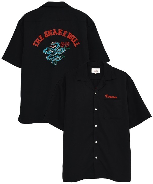 SILVER BULLET(シルバーバレット)の「『ALCARZA/アルカーザ』バック刺繍半袖ボーリングシャツ(Tシャツ/カットソー・メンズ・ブラック系3/ブラック系2/ブラック系4/ブラック系1・L/XL/M)」の19枚目の写真