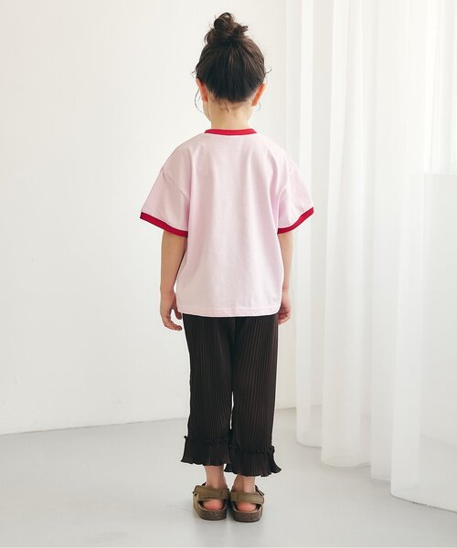 apres les cours（アプレレクール）の「【接触冷感】5柄アソート転写モチーフ半袖Tシャツ（Tシャツ/カットソー・キッズ・アイボリー/サックスブルー/クリーム/ピンク/イエロー・80/90/100/110/120/130/140）」の10枚目の写真