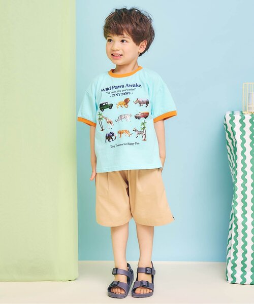 apres les cours（アプレレクール）の「【接触冷感】5柄アソート転写モチーフ半袖Tシャツ（Tシャツ/カットソー・キッズ・アイボリー/サックスブルー/クリーム/ピンク/イエロー・80/90/100/110/120/130/140）」の12枚目の写真