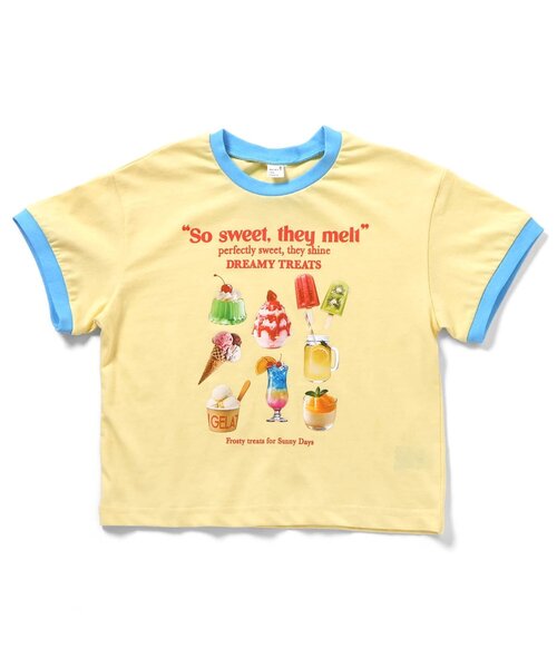 apres les cours(アプレレクール)の「【接触冷感】5柄アソート転写モチーフ半袖Tシャツ(Tシャツ/カットソー・キッズ・アイボリー/サックスブルー/クリーム/ピンク/イエロー・80/90/100/110/120/130/140)」の16枚目の写真