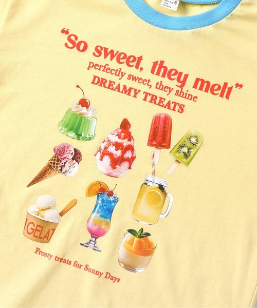 apres les cours(アプレレクール)の「【接触冷感】5柄アソート転写モチーフ半袖Tシャツ(Tシャツ/カットソー・キッズ・アイボリー/サックスブルー/クリーム/ピンク/イエロー・80/90/100/110/120/130/140)」の11枚目の写真
