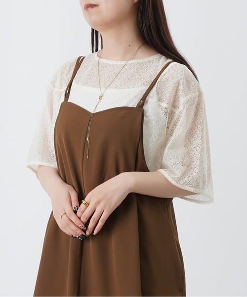LUCA/LADY LUCK LUCA(ルカ/レディラックルカ)の「LC/LLL インナーキャミ付きレースブラウス(シャツ/ブラウス・レディース・アイボリー/オフホワイト/ブラック・FREE)」の3枚目の写真
