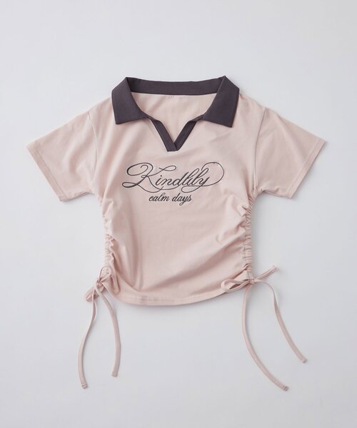 OLIVE des OLIVE（オリーブデオリーブ）の「ロゴ刺繍トップス（Tシャツ/カットソー・レディース・オフホワイト/ベージュ/ブラウン・FREE）」の21枚目の写真