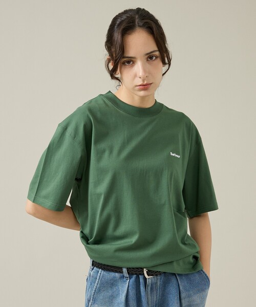 Barbour(バブアー)の「【Barbour/バブアー】 DALTON LOGO OS T-SHIRT/ロゴTシャツ(Tシャツ/カットソー・メンズ・ホワイト/グリーン/ブラック/ネイビー・M/L)」の1枚目の写真