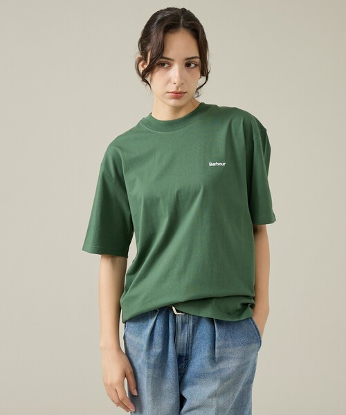 Barbour(バブアー)の「【Barbour/バブアー】 DALTON LOGO OS T-SHIRT/ロゴTシャツ(Tシャツ/カットソー・メンズ・ホワイト/グリーン/ブラック/ネイビー・M/L)」の5枚目の写真
