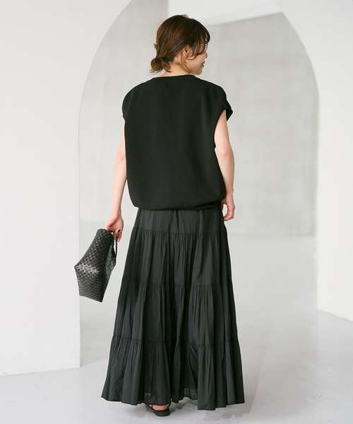 Spick & Span（スピックアンドスパン）の「《WEB限定 / 追加》パールボタンウォッシャブルニットベスト（ベスト・レディース・ホワイト/ブラウン/ブラック・FREE）」の15枚目の写真