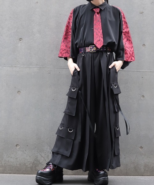 REZEN(リゼン)の「蓮JQタイ付ジップシャツ(シャツ/ブラウス・メンズ・レッドパープル/ターコイズブルー/ローズ・LARGE/MEDIUM)」の12枚目の写真