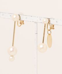 【Sea’ds mara】Pwarl×Curve Pipe Earrings