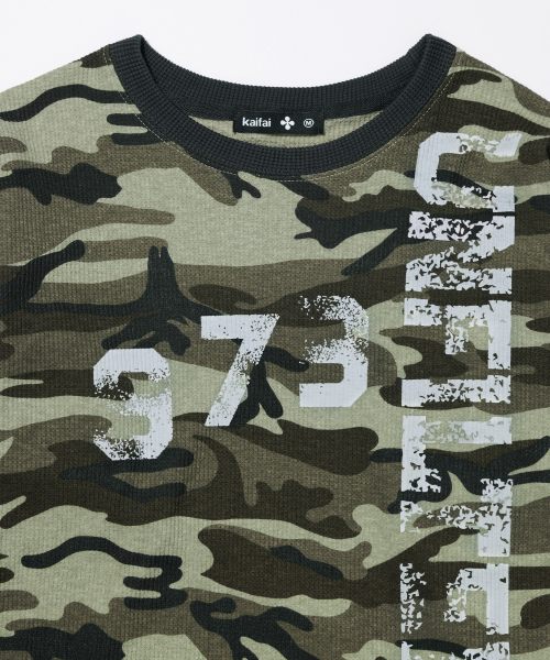 kaifai(カイファイ)の「カモワッフルロングスリーブ(カーキ)K26QB224(Tシャツ/カットソー・レディース・その他・MEDIUM/LARGE)」の4枚目の写真