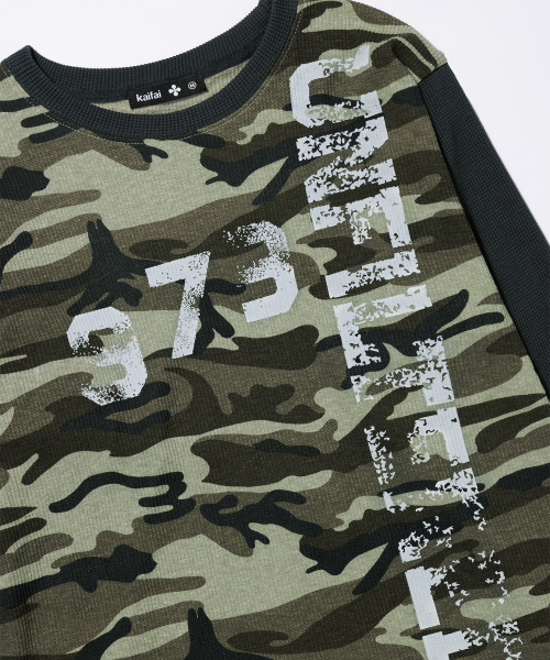 kaifai(カイファイ)の「カモワッフルロングスリーブ(カーキ)K26QB224(Tシャツ/カットソー・レディース・その他・MEDIUM/LARGE)」の3枚目の写真