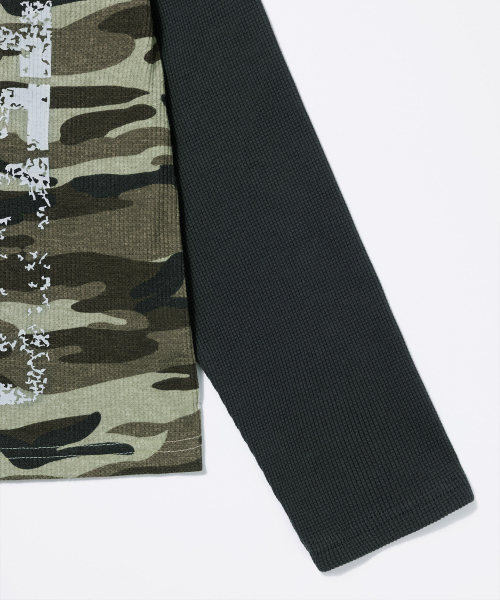 kaifai(カイファイ)の「カモワッフルロングスリーブ(カーキ)K26QB224(Tシャツ/カットソー・レディース・その他・MEDIUM/LARGE)」の2枚目の写真