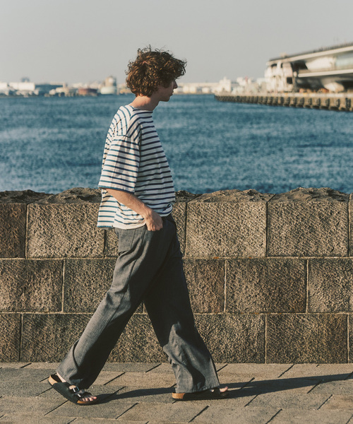 SAINT JAMES(セントジェームス)の「SAINT JAMES (セントジェームス) 別注 PIRIAC LOOSE / ピリアック ルーズ(Tシャツ/カットソー・メンズ・ブルー/ホワイト・6/5/4)」の22枚目の写真