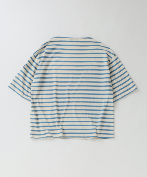 SAINT JAMES(セントジェームス)の「SAINT JAMES (セントジェームス) 別注 PIRIAC LOOSE / ピリアック ルーズ(Tシャツ/カットソー・メンズ・ブルー/ホワイト・6/5/4)」の7枚目の写真