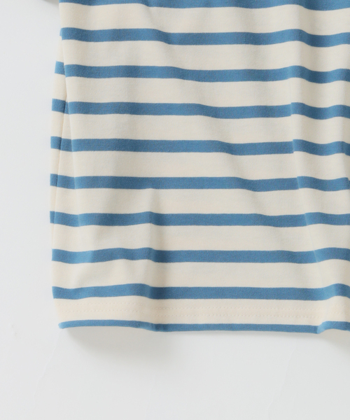 SAINT JAMES(セントジェームス)の「SAINT JAMES (セントジェームス) 別注 PIRIAC LOOSE / ピリアック ルーズ(Tシャツ/カットソー・メンズ・ブルー/ホワイト・6/5/4)」の5枚目の写真