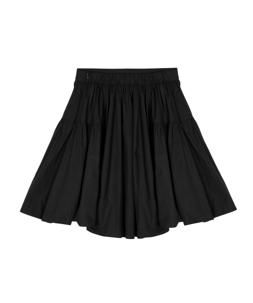NICK&NICOLE(ニックアンドニコール)の「COTTON FLARE MIDI SKIRT_BLACK(スカート・レディース・その他・FREE)」の2枚目の写真