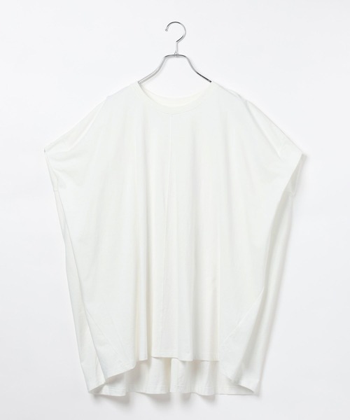LEPSIM（レプシィム）の「バックギャザーチュニック　742571（Tシャツ/カットソー・レディース・オフホワイト/ブラック/イエロー/チャコールグレー・FREE）」の2枚目の写真