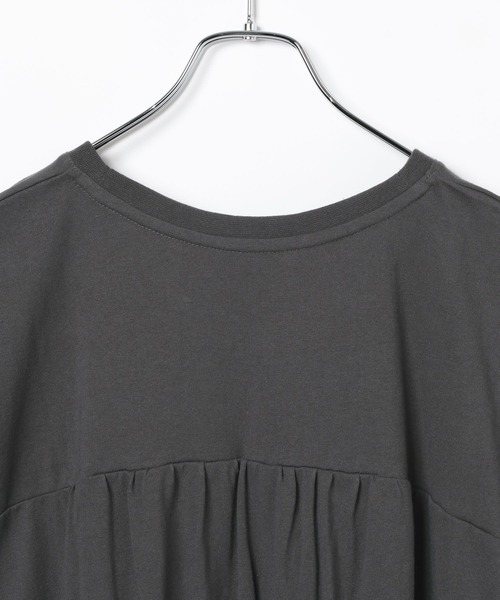 LEPSIM（レプシィム）の「バックギャザーチュニック　742571（Tシャツ/カットソー・レディース・オフホワイト/ブラック/イエロー/チャコールグレー・FREE）」の9枚目の写真
