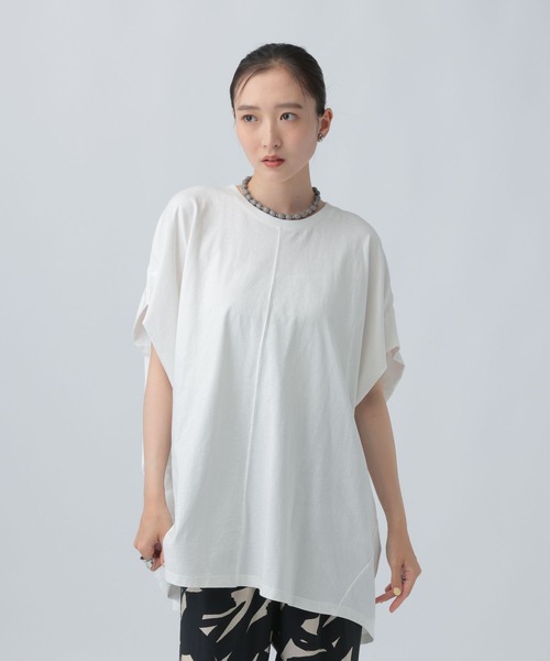 LEPSIM(レプシィム)の「バックギャザーチュニック 742571(Tシャツ/カットソー・レディース・オフホワイト/ブラック/イエロー/チャコールグレー・FREE)」の21枚目の写真