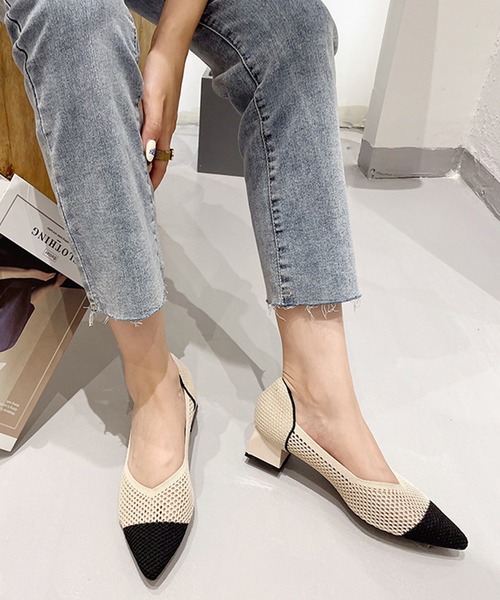 by LEGNA(バイレグナ)の「メッシュ切替ポインテッドトゥパンプス(パンプス・レディース・ブラック/ベージュ系その他/ベージュ/レオパード/ブラック系その他・24cm/22.5cm/23.5cm/23cm/24.5cm/22cm)」の1枚目の写真