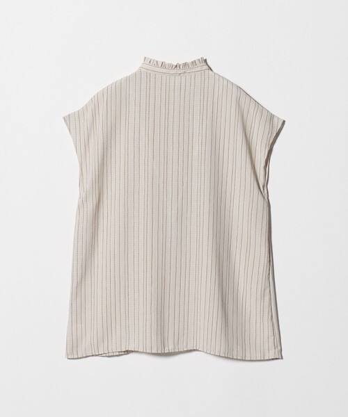 A DAY IN THE LIFE UNITED ARROWS(アデイインザライフユナイテッドアローズ)の「リップル フリルネックシャツ <A DAY IN THE LIFE>(シャツ/ブラウス・レディース・その他1/ブラック/ベージュ・FREE)」の9枚目の写真