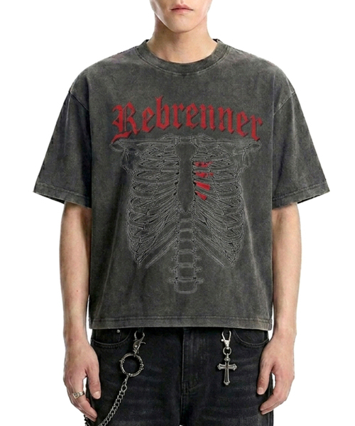 REBRENNER(リブレンナー)の「DTG 本ピグメント クロップ 半袖Tシャツ チャコール(Tシャツ/カットソー・メンズ・その他・LARGE/X-LARGE/MEDIUM)」の3枚目の写真